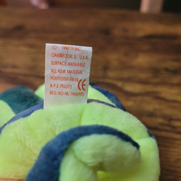 Ty Beanie Babies Hissy The Snake Rainbow Iggy Tie Dye Vintage NWT Price Is Firm - Picture 11 of 12